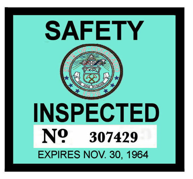 (image for) 1964 Colorado Inspection sticker